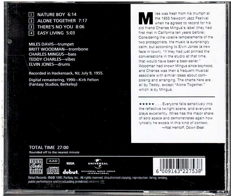 Miles Davis - Blue Moods CD