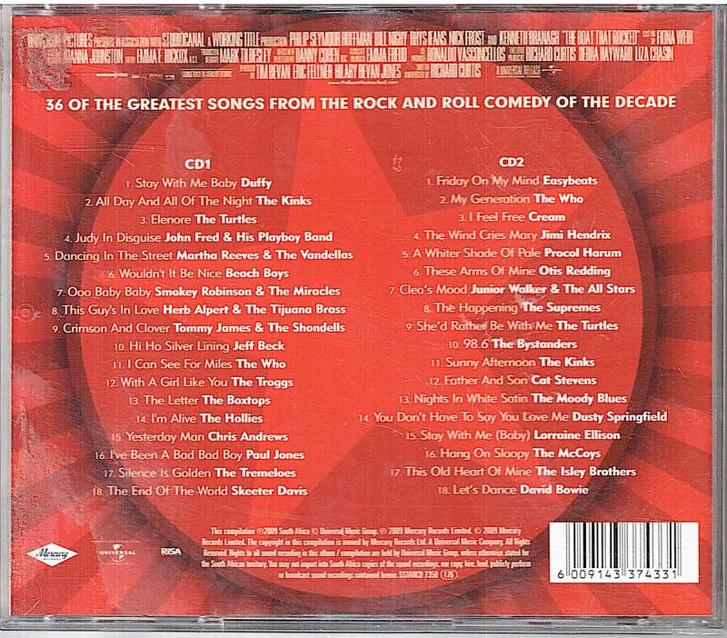 Various Artists - The Boat That Rocked Movie Soundtrack 2 CD set