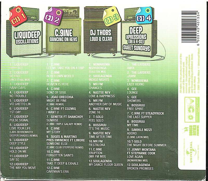 Liquideep | C.9ine | DJ Thobs | Deep XPressions (BK & K-So) - House Afrika Sessions 4 x CDs