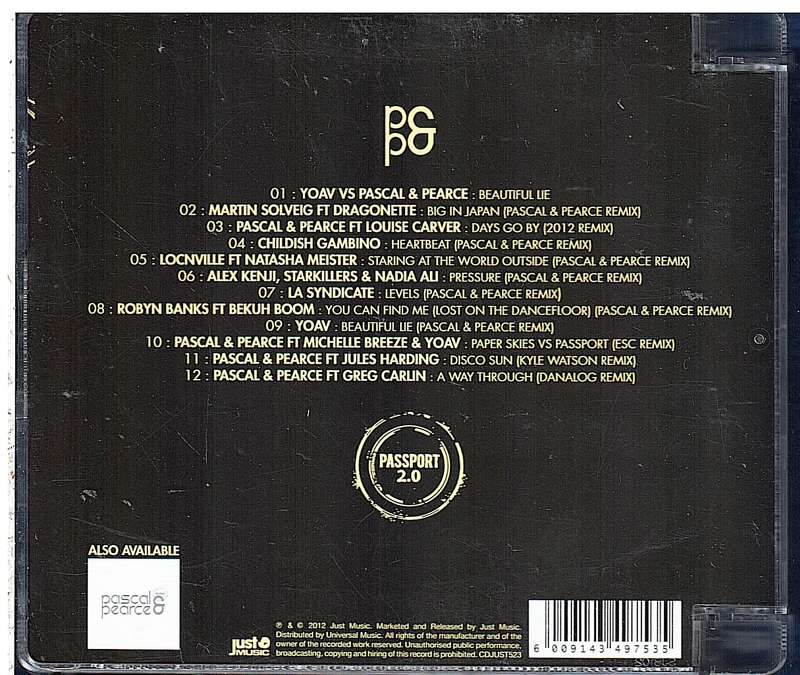 Pascal & Pearce - Passport 2.0 CD