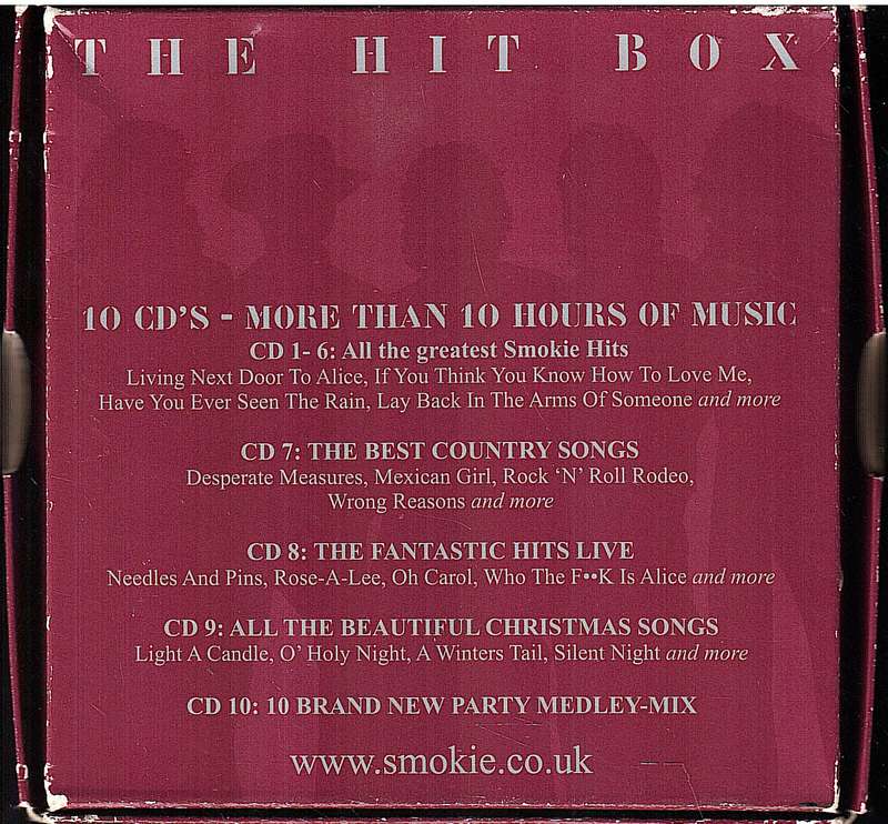 Smokie - The Hit Box 10 x CDs in Cardboard Box
