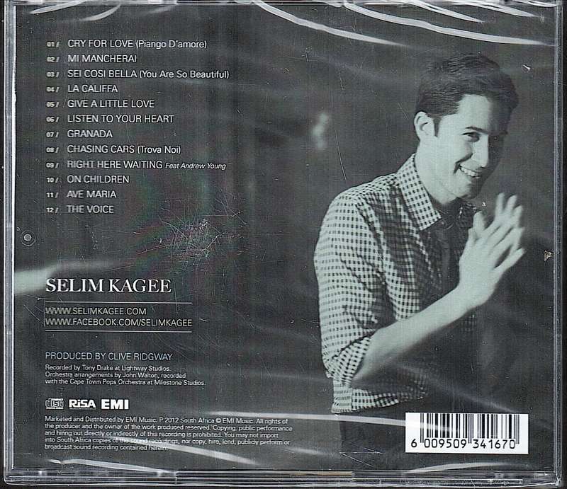 Selim Kagee: Cry for Love (Piango d'Amore) - Cape Town Pops Orchestra CD