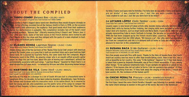 Various - The Best of the African Connection with Richard Nwamba: The African Diaspora CD slipcase