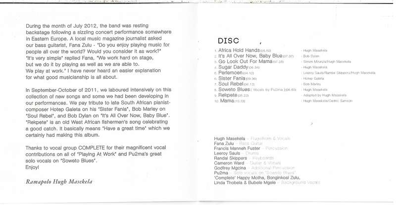 Hugh Masekela - Playing At Work (Re-Worked) CD