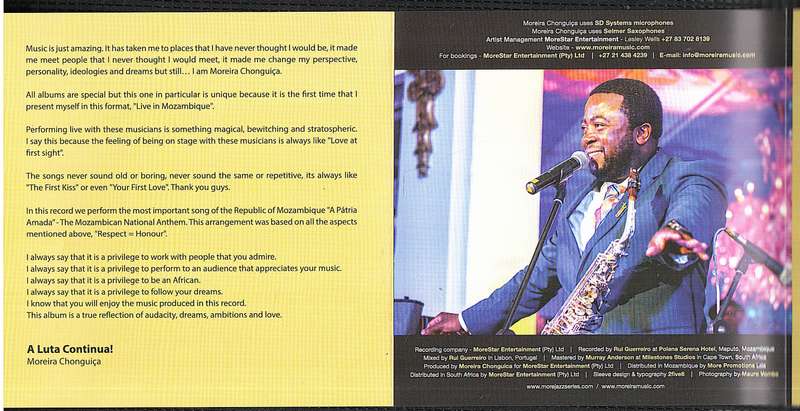 Moreira Chonguica - Live at Polana Serena Hotel Maputo, Mozambique CD