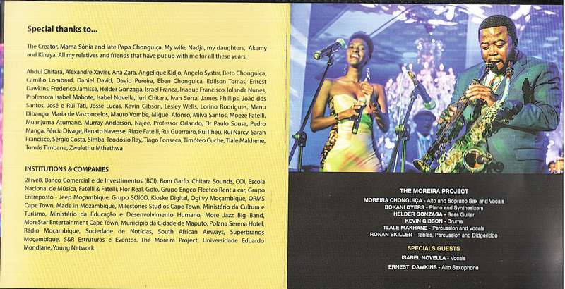 Moreira Chonguica - Live at Polana Serena Hotel Maputo, Mozambique CD