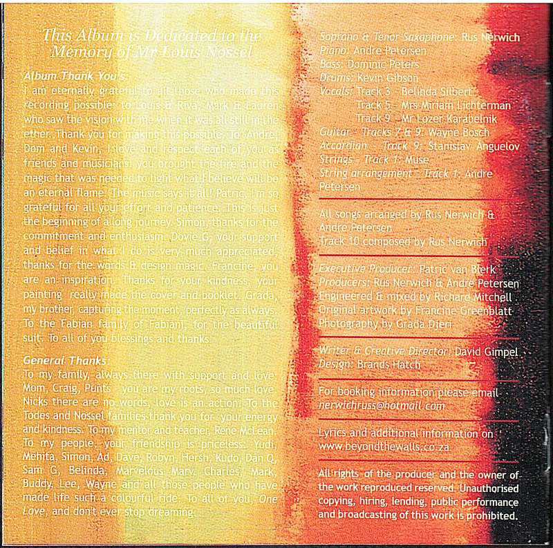 Rus Nerwich - Beyond the Walls CD