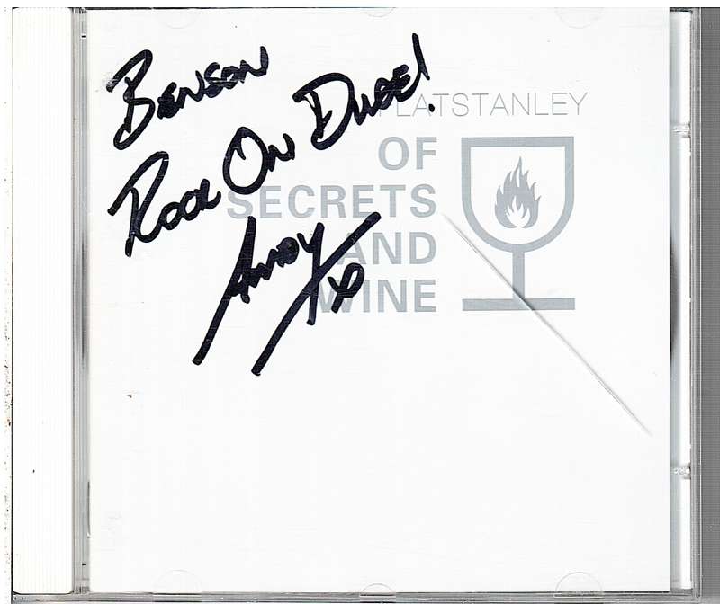 Flat Stanley (later Macstanley) - Of Secrets and Wine CD [BOOKLET INSCRIBED BY BAND]