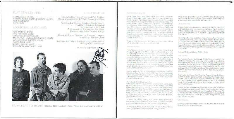 Flat Stanley (later Macstanley) - Of Secrets and Wine CD [BOOKLET INSCRIBED BY BAND]