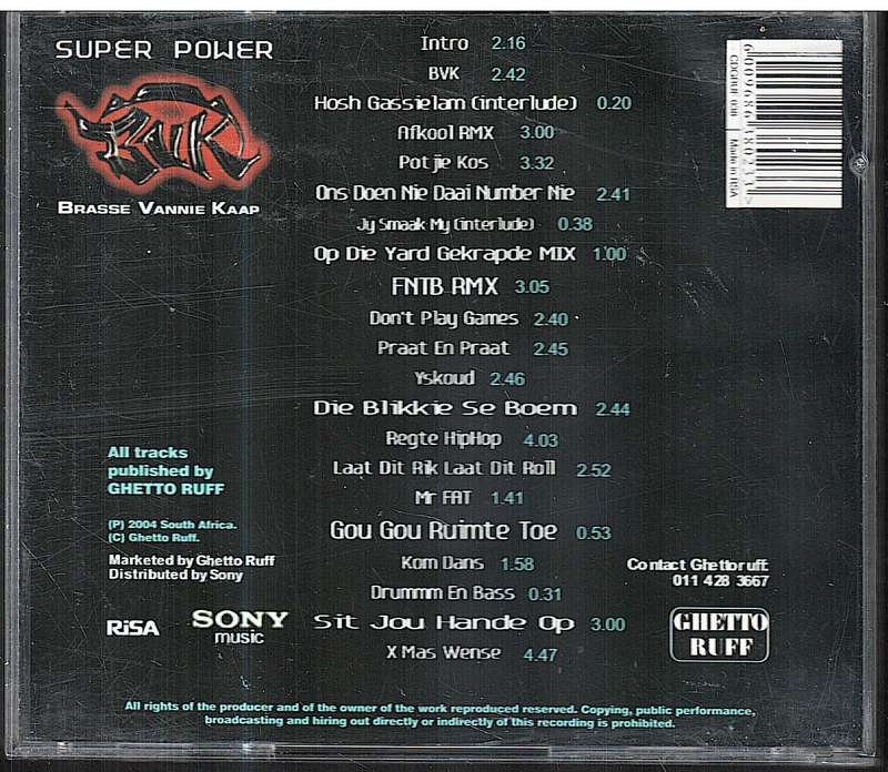 Brasse Vannie Kaap - Super Power CD