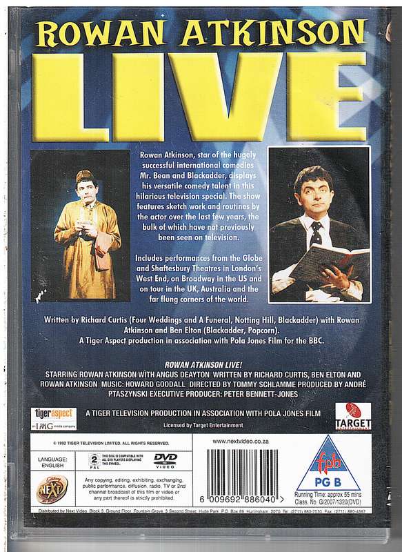 Rowan Atkinson Live DVD