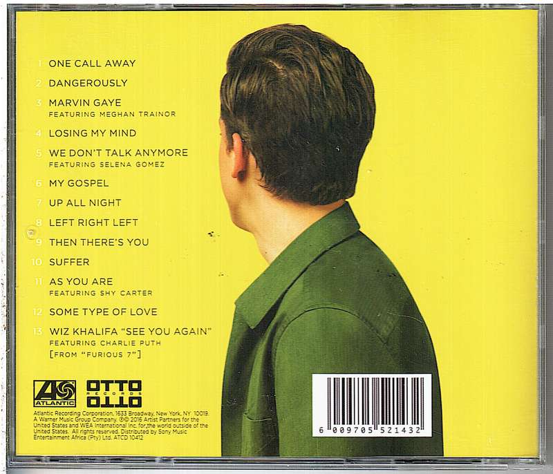 Charlie Puth - Nine Track Mind CD