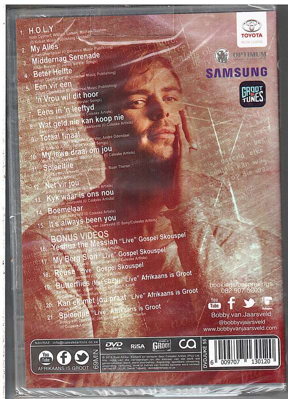 Bobby van Jaarsveld: Twintig Groot Treffers DVD [NEW/SEALED]