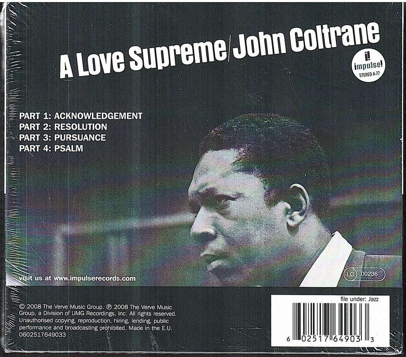 John Coltrane - A Love Supreme CD Digipak [NEW / SEALED]