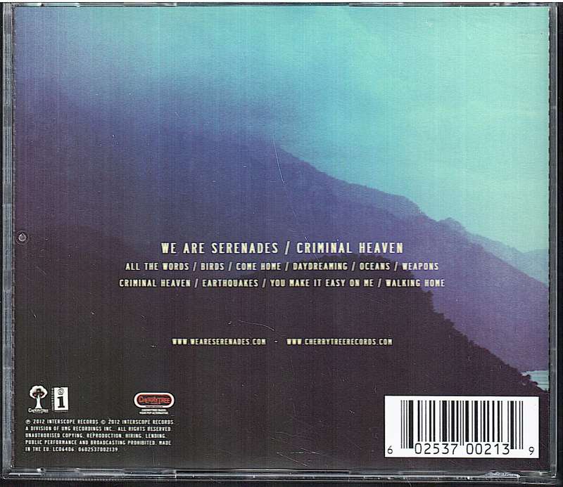 We Are Serenades - Criminal Heaven CD