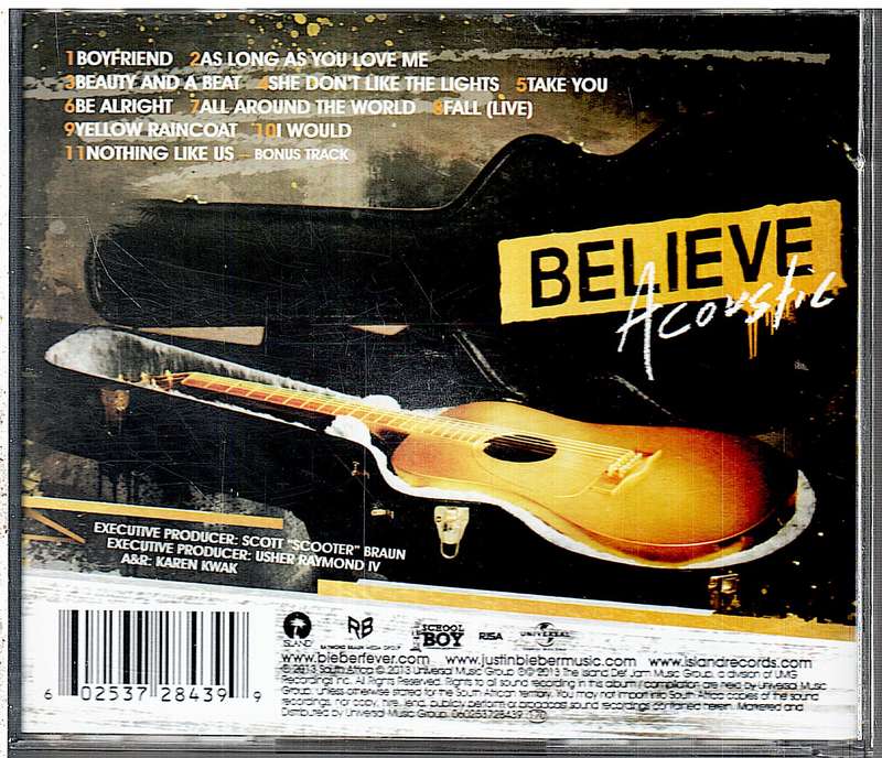 Justin Bieber - Believe Acoustic CD [NEW/NOT SEALED]