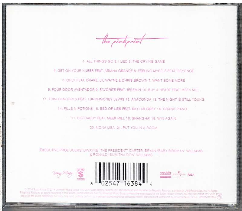 Nicki Minaj - The Pinkprint CD