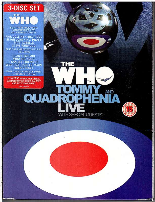 The Who - Tommy / Quadrophenia and Live 3 DVD box in slipcase