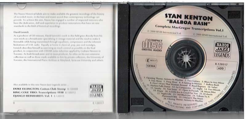 Stan Kenton - Balboa Bash 1941 CD