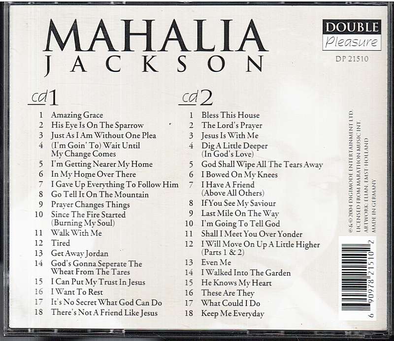 Mahalia Jackson - Amazing Grace 2 x CD set