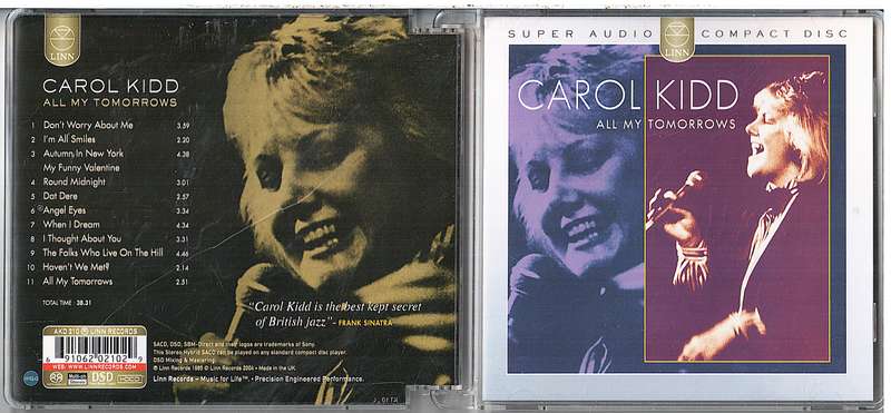 Carol Kidd - All My Tomorrows CD [UK IMPORT]