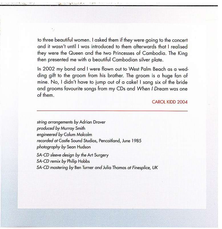 Carol Kidd - All My Tomorrows CD [UK IMPORT]