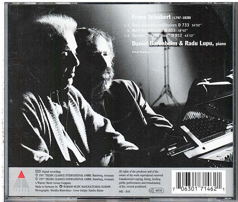 Schubert: Grand Duo  Variations D 813  Marches Militaires - Daniel Barenboim & Radu Lupu CD