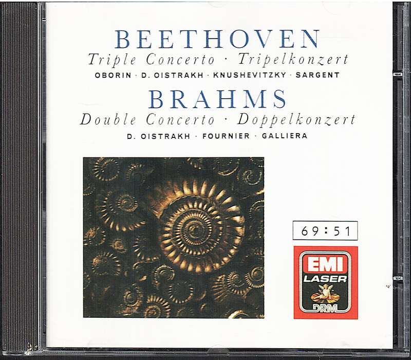 Beethoven/Brahms: Triple Concerto/Double Concerto - Oistrakh, Philharmonia Orchestra, Sargent CD