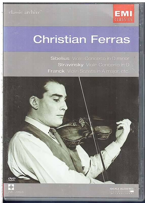 Christian Ferras: Sibelius/Stravinsky/Franck  Violin Concerto In D Minor/in D etc DVD