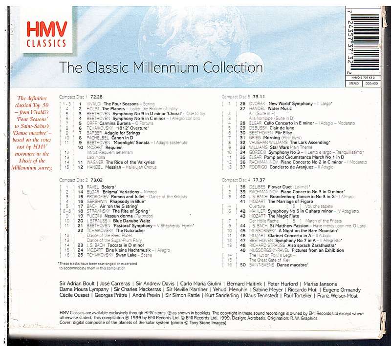 The Classic Millennium Collection 4 CD set