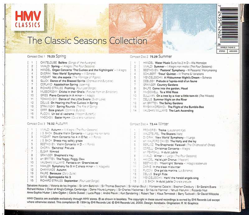 The Classic Seasons Collection 4 CD set