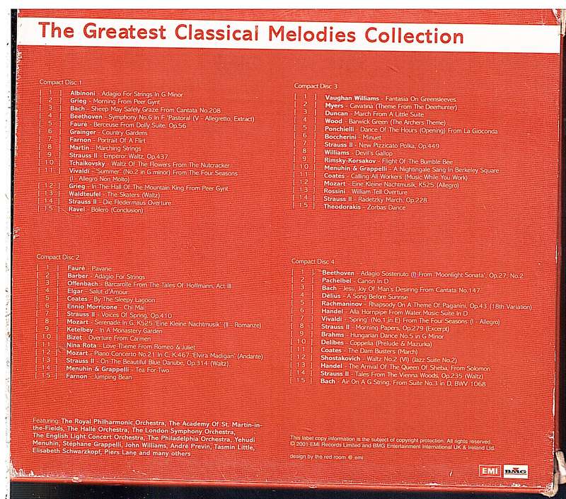 The Greatest Classical Melodies Collection 4 CD set