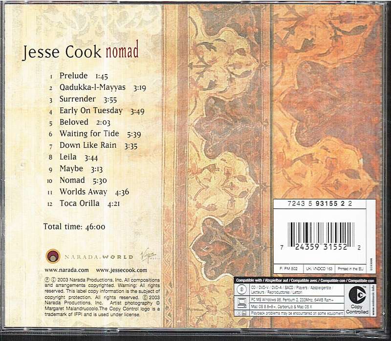 Jesse Cook - Nomad CD