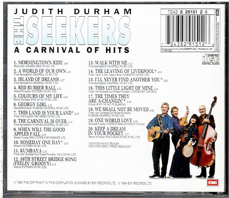 Judith Durham / The Seekers - A Carnival of Hits CD