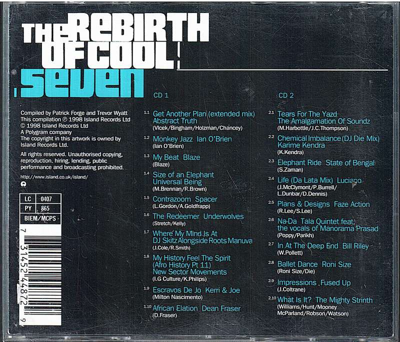 Various - The Rebirth of Cool Seven 2 CD set