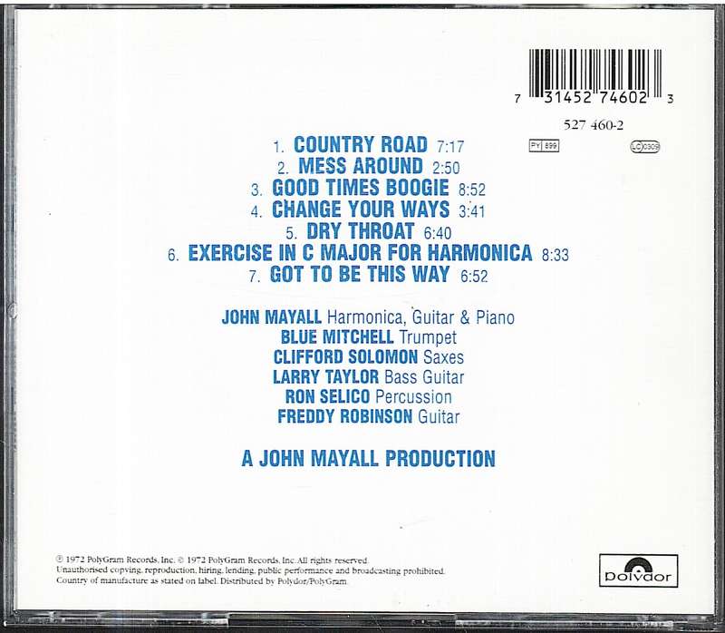 John Mayall - Jazz Blues Fusion CD