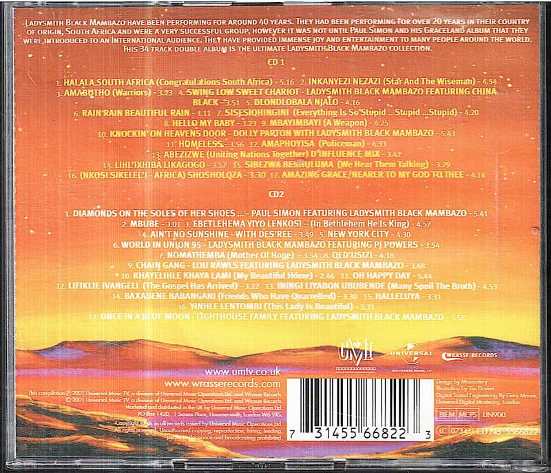 Ladysmith Black Mambazo - The Ultimate Collection 2 CD Set [UK IMPORT]