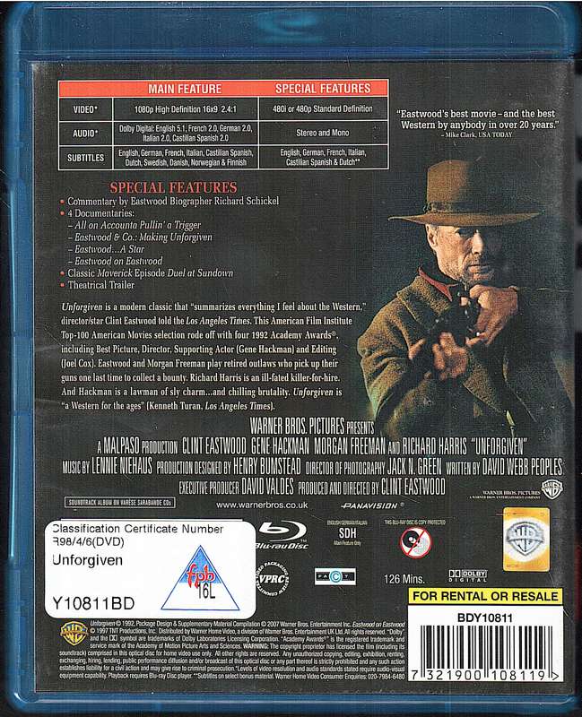 Unforgiven [Blu-ray]