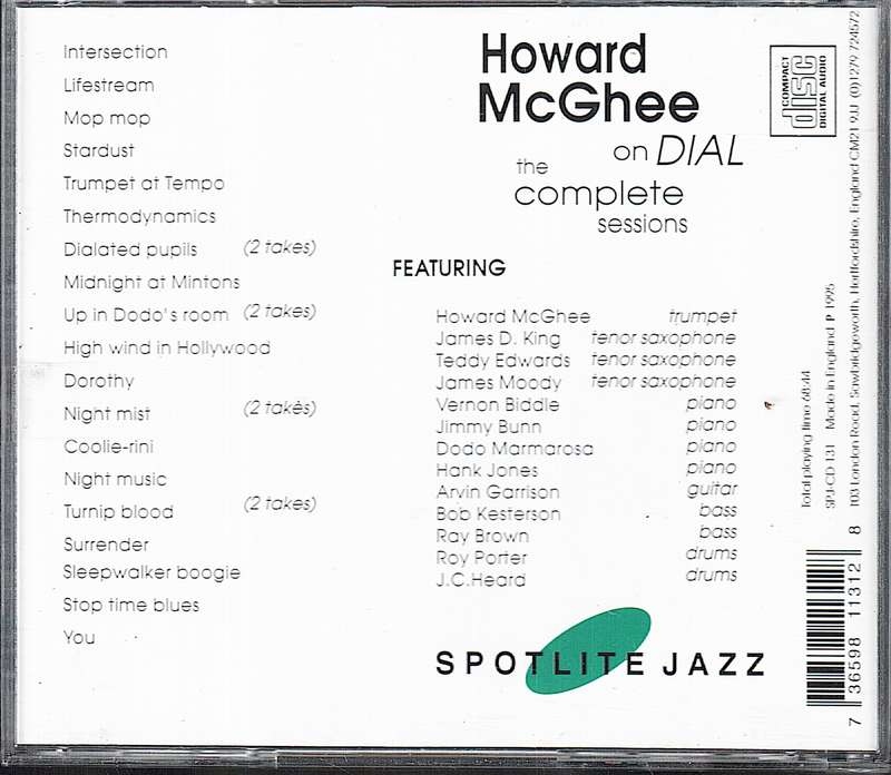 Howard McGhee - On Dial: The Complete Sessions (1945-47) CD