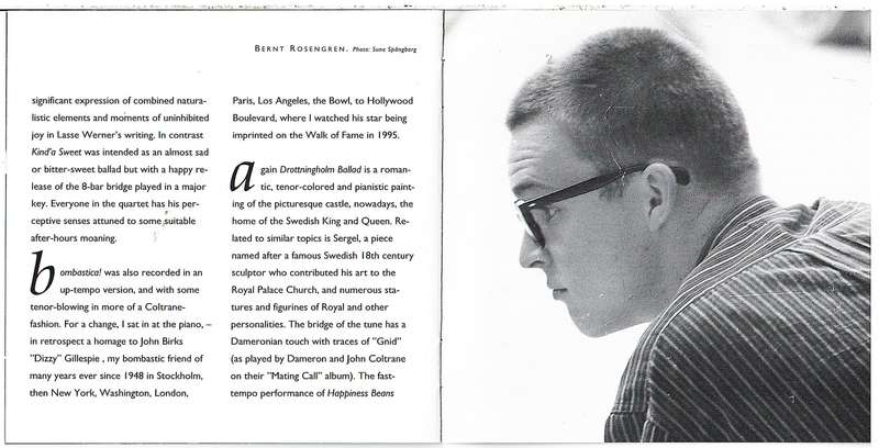 Lasse Werner & Bernt Rosengren  Bombastica! 1959-60 CD