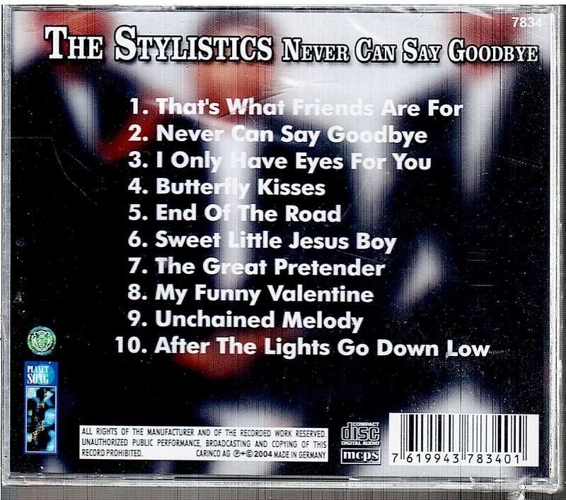 The Stylistics - Never Can Say Goodbye CD [NEW/SEALED]