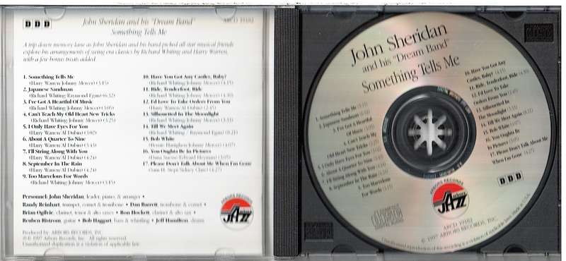 John Sheridan and his "Dream Band" - Something Tells Me CD [Swing Classics...]
