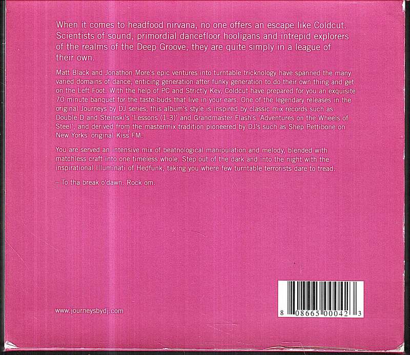 Coldcut - Journeys by DJ: 70 Minutes of Madness CD in slip cover