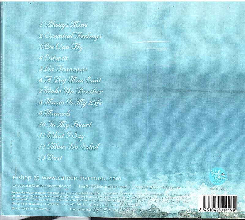 Various Artists - Cafe del Mar by Rue du Soleil: Essential Feelings CD