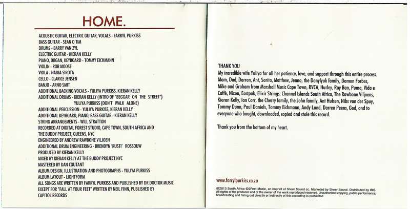 Farryl Purkiss - Home CD