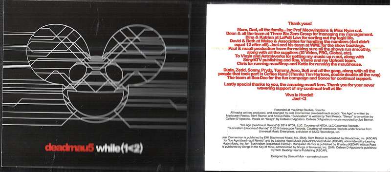 Deadmau5 - While(1<2) 2 x CD foldout Digipak
