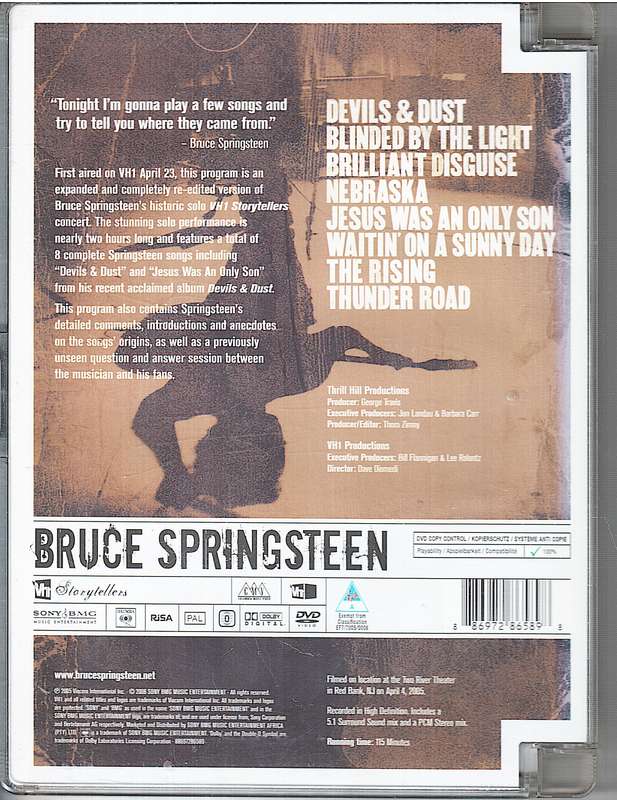 Bruce Springsteen - On Stage (VH1 Storytellers) DVD
