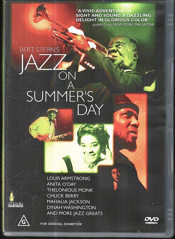 Bert Stern's Jazz on a Summer's Day DVD [AUSTRALIAN RELEASE] [RARE]
