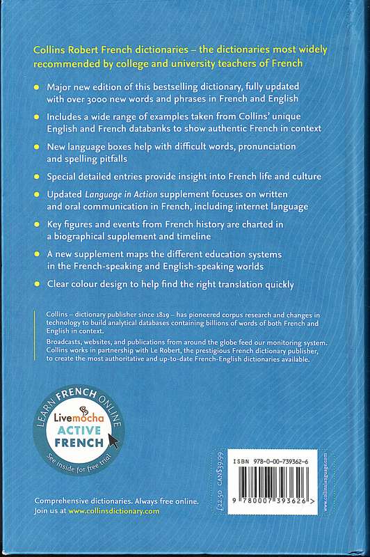 Collins Robert Concise French Dictionary [Francais-Anglais, English-French]