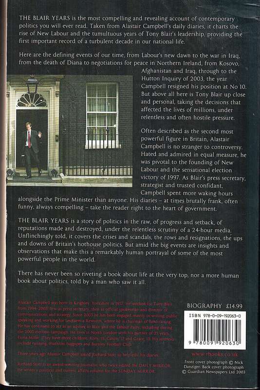 The Blair Years: Extracts from the Alastair Campbell Diaries - Alastair Campbell & Richard Stott (Ed